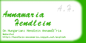 annamaria hendlein business card